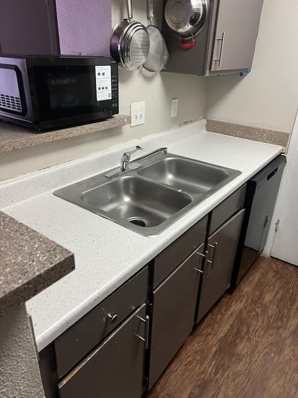After: new countertop and sink installed